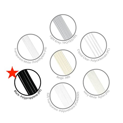 JOUNJIP 40pcs Polypropylene (PP) Plastic Welding Rods - 1/8 Inch Diameter (3mm) Round Sticks, 13"Long - For Car Headlight Tab Repairs (40Packs)