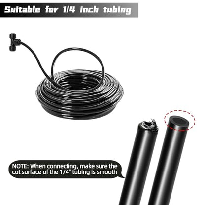 20 Pack Quick Connect 1/4" Drip Irrigation Tee Connectors, Universal Tee Fitting for 1/4 Inch Irrigation Tubing, Leak Free Fittings for Sprinkler or Drip Irrigation System - size: 20PCS Tee Connectors