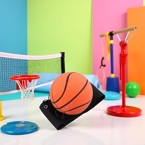 Reaction Training Ball with Adjustable Wrist Strap - High-Elasticity Rubber Basketball Trainer for Agility Drills and Reflex Exercises, Elastic String Sports Equipment for Athletes