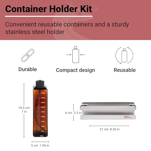 CHIHIROS AQUATIC STUDIO Dosing Container and Holder Kit - Precision Dosing for Aquarium Care - 450ml Plastic Dispenser
