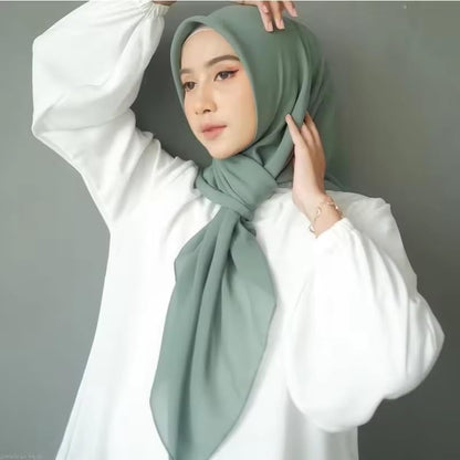 SYANKANGXIAO 4 Pieces 43Inch Square Scarf Shawls for Women Muslim Plain Wrap Hijab Head Scarf Turban - color: 10+14+15+17