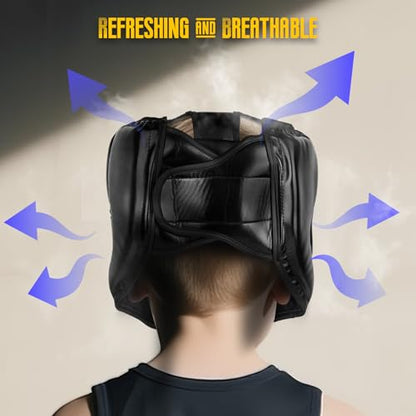 Boxing Headgear 2 Pack for Kids Men Youth, Full Face MMA Sparring Helmet with Adjustable Protection, Easter Basket Stuffers Boxing Face Mask for Boys Gift Ages 8‑12, Muay Thai, Martial Arts Training