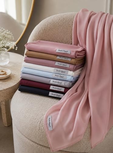 Women’s Chiffon Hijab Scarf - Heavyweight Solid Color Shawl & Wrap, Soft Breathable Headwrap for All Seasons - color: Mcgjxfs2604-grey