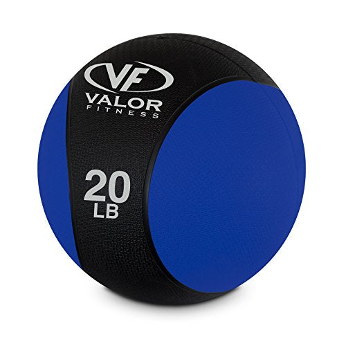 Valor Fitness 무게감 있는 의료용 볼 휴대용 고무 중간 볼 무게 코어 밸런스 복부 운동 장비 홈 체육관 운동 - color: 9.1kg(20파운드) 볼