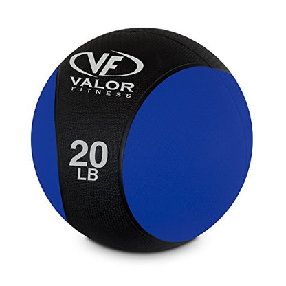 Valor Fitness 무게감 있는 의료용 볼 휴대용 고무 중간 볼 무게 코어 밸런스 복부 운동 장비 홈 체육관 운동 - color: 9.1kg(20파운드) 볼