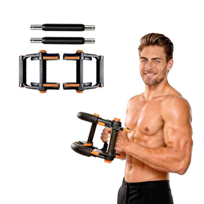 Twister Arm Trainer with Push-Up Grips, Adjustable Resistance (20-90LB), Unisex Chest Workout Equipment, Spring Resistance Exerciser for Muscle Building & Shaping - size: 40-90lbs