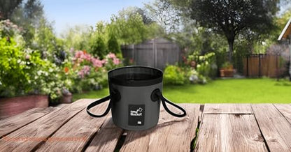 BANCHELLE 5 Gallon Collapsible Bucket with Handle for Indoor Outdoor | 20L Foldable Water Storage Container for Car Washing, Camping, Traveling, Fishing, Hiking, Beach, Gardening, Boating