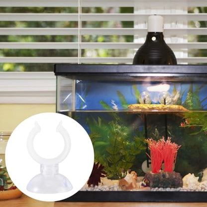POPETPOP Aquarium Water Clips 6 Pack Fish Tank Fixed Clamps with Suction Cups Water Pipe Holder for Secure Hose Fixing in Freshwater Aquariums Compact and Easy to Install - size: 4.50X3.00X2.00CM