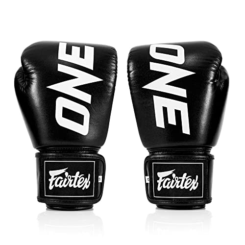 Fairtex BGV1 ONE Muay Thai Boxing Sparring Gloves - color: Black, size: 14 oz