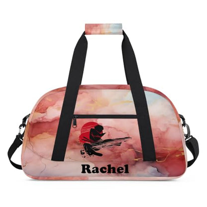 Personalized Martial Art Bag Duffel Bag for Girls, Custom Taekwondo Karate Bag Overnight Bags for Travel Weekender Practice Girl - color: Option 13