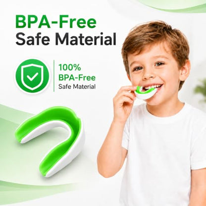 MENOLY 5 Packs Kids Mouth Guard - BPA Free Toddler Mouth Guard for Boys Girls with Portable Case, Mouth Guard Football for Boxing, Basketball, Lacrosse, MMA, Hockey, Wrestling, Soccer - size: Small (Under 7 Year old)