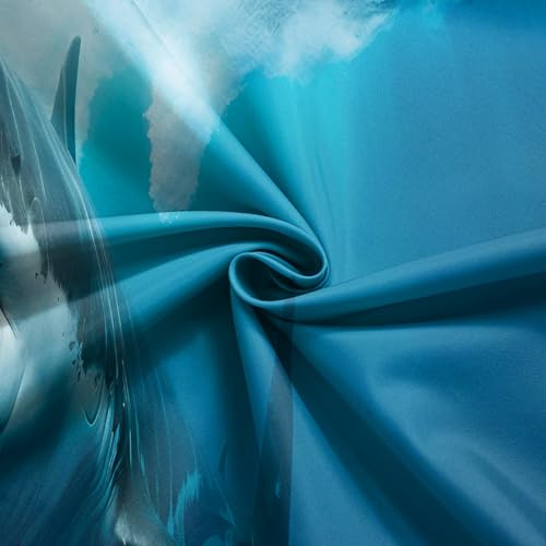 7x5 FT Shark Backdrop Shark Party Decorations Under The Sea Shark Underwater Aquarium Blue Sea Waves Great White Shark Background Shark Birthday Party Decorations Studio Props