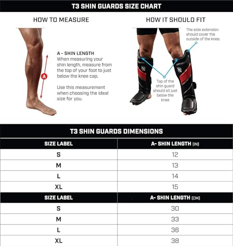 Hayabusa T3 Striking Shinguards - color: White/Black, size: Medium