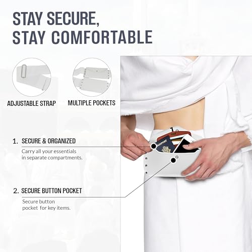 Premium Microfiber Ihram and Ihram Belt with Accessories for Hajj and Umrah Essentials - color: Ihram Waist Belt