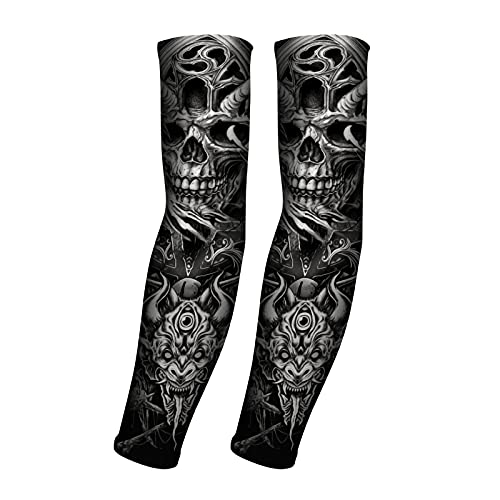 UV Sun Protection Arm Sleeves for Men & Women-UPF 50+ Sports Compression Cooling Sleeve-Unique TATTOO SLEEVE gift - color: Soul Festivals