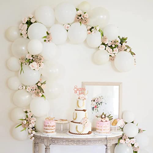 Voircoloria 130pcs White Party Balloons Garland Arch Kit, 18 12 10 5 Inch - color: 03 White, size: 5/10/12/18 inch - 130pcs