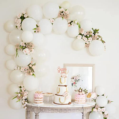 Voircoloria 130pcs White Party Balloons Garland Arch Kit, 18 12 10 5 Inch - color: 03 White, size: 5/10/12/18 inch - 130pcs