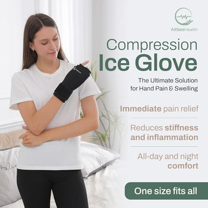 Wrist Ice Pack Wrap - Hot and Cold Gel Thumb & Hand Ice Pack Glove for Arthritis Relief | Microwavable & Freezer Safe, Dual Therapy for Carpal Tunnel, Tendonitis, Swelling, Targeted Relief for Hand - style: Arthritis Glove