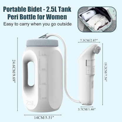 Travel Bidet Personal Hygiene Cleaning,Handheld Bidet Sprayer Private Parts Washing Baby Pregnant Women,Rechargeable Portable Bidet for Women Man