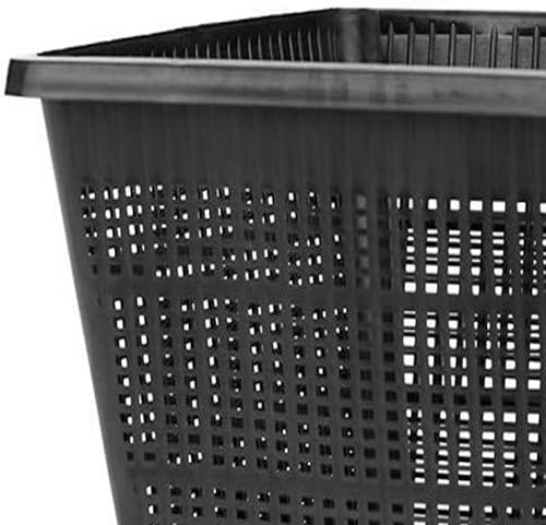 PondH2o 9" Square Aquatic Plastic Slotted Mesh Pond Plant Pot or Flower Water Garden Plant Baskets | Large Pond Plant or Flower Planter Pots for Aquaponics, Hydroponics Value 6 Pack