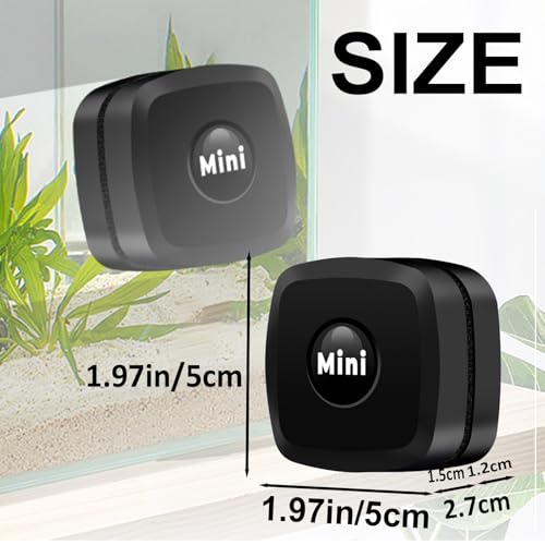 Aquarium Glass Algae Scraper Fish Tank Cleaner Mini Stain Scrubber Pads Aquarium Cleaning Tool for 1/5 Inch Thick Small Fish Tank up to 10 Gallons
