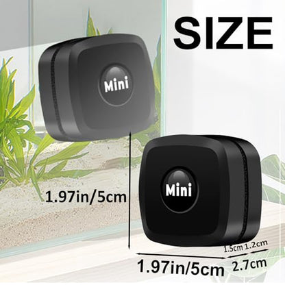 Aquarium Glass Algae Scraper Fish Tank Cleaner Mini Stain Scrubber Pads Aquarium Cleaning Tool for 1/5 Inch Thick Small Fish Tank up to 10 Gallons
