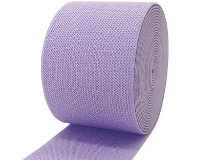 Lavender Knit Elastic Band 3 inch 5 Yards Double-Side Twill Woven Elastic Heavy Stretch Elastic Spool for Sewing Pants Waistband, Wigs, Skirts, Craft DIY Projects (#33) - color: Lavender #33