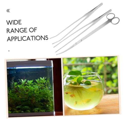 LIOOBO 1set Aquascaping Tools Set Scissors Tweezers Spatula for Aquarium Maintenance
