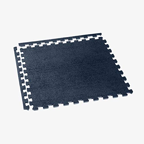 We Sell Mats 3/8 Inch Thick Interlocking Foam Carpet Tiles Durable Carpet Squares Anti Fatigue Support for Home Office or Classroom Use - color: Charcoal Gray, style: 24 Square Feet (6 Tiles)