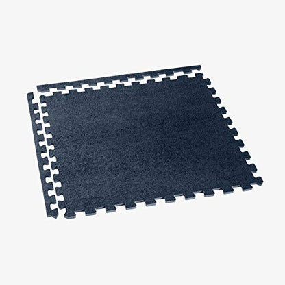 We Sell Mats 3/8 Inch Thick Interlocking Foam Carpet Tiles Durable Carpet Squares Anti Fatigue Support for Home Office or Classroom Use - color: Charcoal Gray, style: 48 Square Feet (12 Tiles)