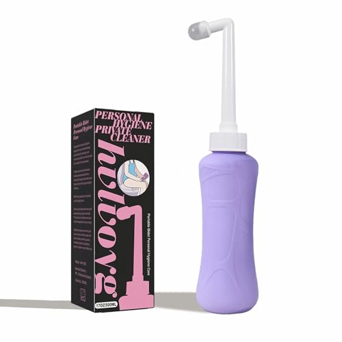 Peri Bottle for Postpartum, Portable Bidet, Perineal Bottle for Postpartum Essential, 17 OZ Upside Down Peri Bottle for Postpartum Recovery, Postpartum Care with Carrying Bag (Purple, L) - size: L