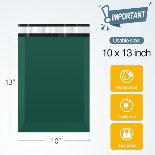 Famagic 200pcs Poly Mailers 10x13 Inch Shipping Bags Ultramarine Green Shipping Envelopes Self Seal Mailers Bags Waterproof and Tear-Proof Packaging Bags - color: Ultramarine Green, size: 10x13