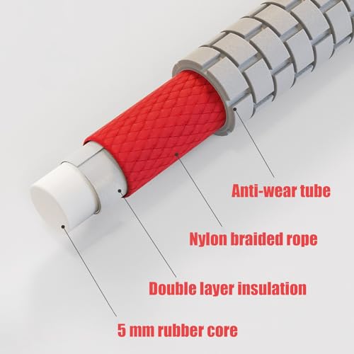 10 FT Long Jump Rope for Kids Adults,Double Dutch Jump Rope,Adjustable Skipping Ropes with High-strength Nylon Braided Rope Core,360°Rotation Not Entangled,Long Enough for 1-2 Jumpers.