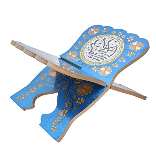 Wooden Folding Book Stand Holder for Holy Scripture Reading, Desktop Religious Book Rack Display, Adjustable Wooden Book Holder for Teachers Kids, Durable Boxwood Book Stand (JM01861)