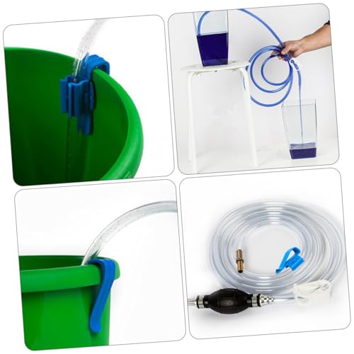 Kichvoe Manual Siphon Pump Hose Set for Water and Oil Transfer, Vehicle Guide Oil Tube with Suction Function, Practical Multi-use Handheld Suction Hose for Automotive and Aquarium Water