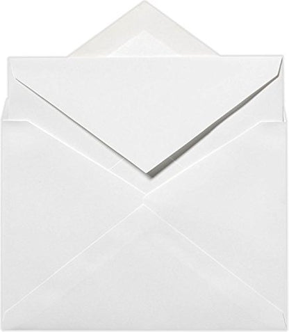 LUXPaper Outer Envelopes | 5 1/2" x 7 3/4" | Bright White | 70lb. Text | 50 Qty - color: White, size: 5 1/2 x 7 3/4