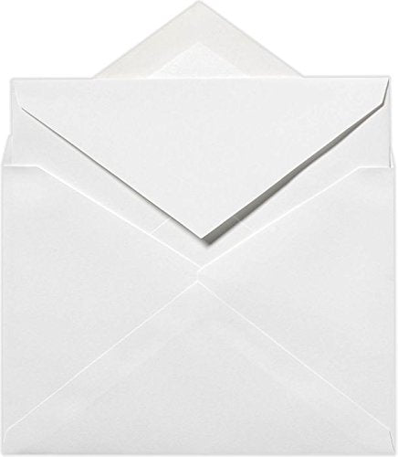 LUXPaper Outer Envelopes | 5 1/2" x 7 3/4" | Bright White | 70lb. Text | 50 Qty - color: White, size: 5 1/2 x 7 3/4