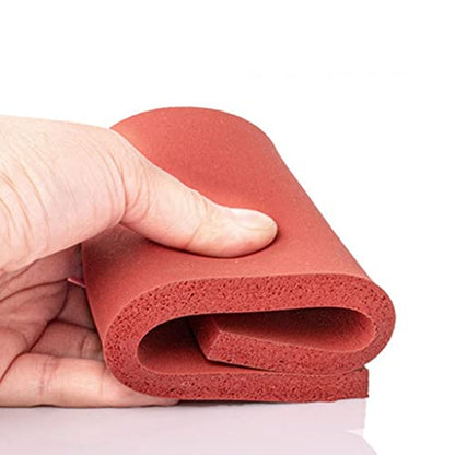 1pcs Red Silicone Foam Board, Super Soft Sponge Foam Board High Temperature Resistant Pad, Pressing Mat Laminating Machine Silicone Pad(140 x 170 x 6mm) - size: 140 x 170 x 6mm