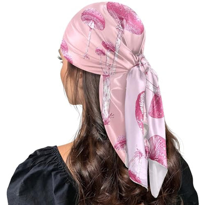 Head Scarf for Women,35" Large Square Hair Scarves Bandana Fashion Neck Scarf - color: Color 15