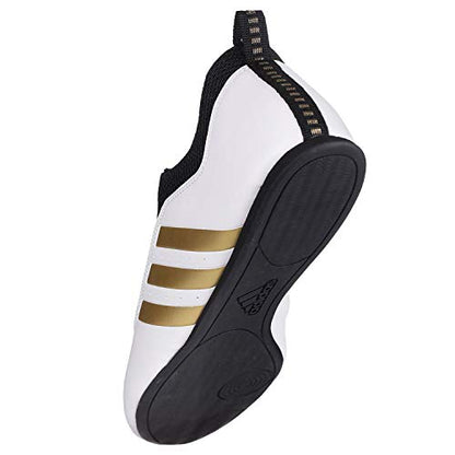 adidas Contestant Pro Ultralight Martial Arts Kung Fu Taekwondo Indoor Mat Training Shoes - White Gold - Size 8 (260mm)