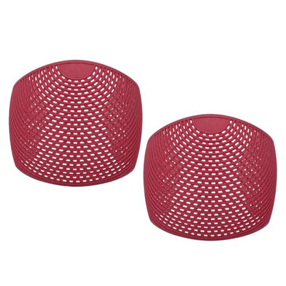 Bewinner Lightweight Hijab Under Scarf Base Layer | 2 Pack Non Slip Hair Grip Band Elastic Headband for Sports Black (Deep Red) - color: Deep Red