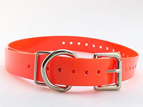 Waterproof TPU Replacement Strap for Dog Training Collar, 27.5 in - color: Orange