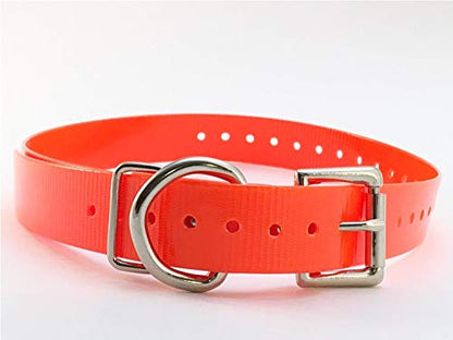 Waterproof TPU Replacement Strap for Dog Training Collar, 27.5 in - color: Orange
