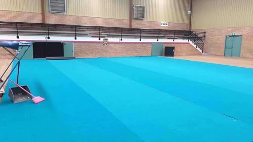 Gymnastics Tumbling Mat 1.6" Thick – Non-Slip Carpet Surface, Unfoldable Wrestling Mat for MMA, Cheerleading, Home Gym, 4'x8' Exercise Foam Mat - color: Blue, size: 75.19*35.82*1.6in