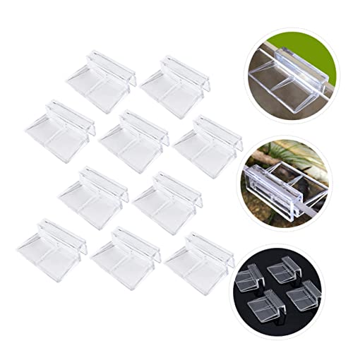 BESPORTBLE 10pcs Acrylic Support Brackets for Fish Tanks Easy Install Clips for Glass Lightweight and Stable Aquarium Cover Frame