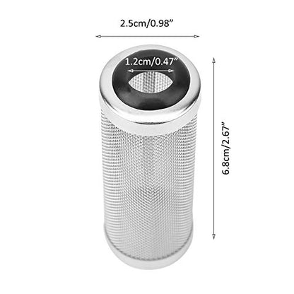 Joyzan Aquarium Intake Filter Mesh,Stainless Steel Inlet Shrimp Cover Guard | Net Inflow Basket Screen Strainer Metal Prefilter Tube Accessory Breeding Protector Protecting Fish Tank Inhalation 12mm