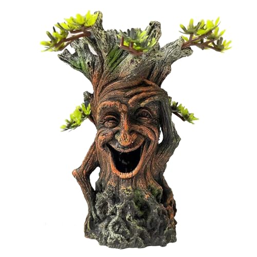 Tfwadmx Fish Tank Tree Trunk Decoration Aquarium Statue Hollow Stump Root Branch Hide Freshwater Saltwater Terrarium Accessories Ornament for Betta,Fighting Fish, Crayfish, SuckerFish,Guppy,Shrimp
