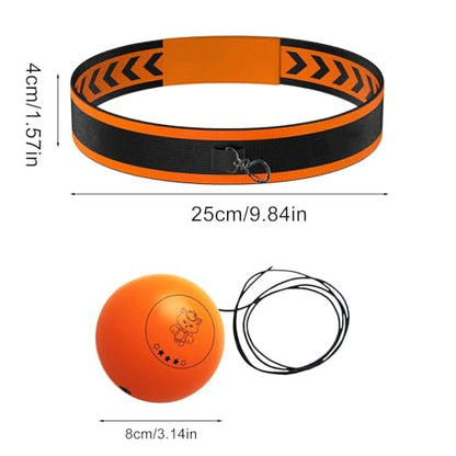 Boxing Reflex Ball Multifunctional Fun Effective Reaction Training | Kids Beginners Punching Headband for Adults Enthusiasts Families Friends Amateurs Lovers Fun Sports Activities - color: Orange ball