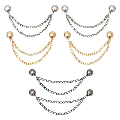 6Pcs Magnetic Clothing Pins with Chain, Strong Metal Magnet Clips for Hijab Hem, Shirt Sleeves, Pants Legs & Fabric Fixing