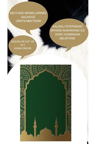 Prayer Rug Machine Washable Stain Resistant Non-Slip Backing Tassel-Free Polyester Comfortable Islamic Praying Mat for Home Travel, Green - Green, 28x43 inch
